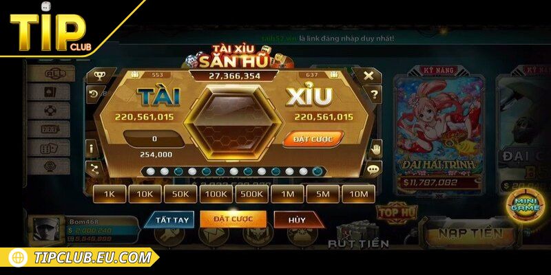 Hướng dẫn chơi tài xỉu Tipclub chi tiết